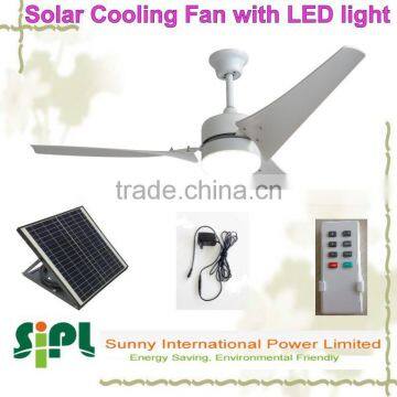 Vent Goods Plastic Fan Blade Solar Ceiling Fan ac dc Adapter 12v Solar Ventilation Fan in Ceiling Led Light photo-3