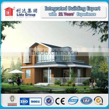 Eco-friendly luxury prefab house villa / Green prefab steel house made in china