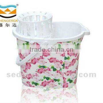 Mop bucket with colourfull printing,plastic bucket