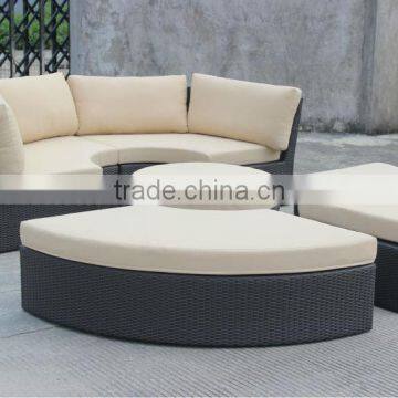 Leisure Outdoor Furniture Sofa Bed Rattan Round Sunbed photo-3