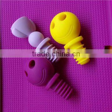Trade Assurance Cheap Price Smile Face Silicone Wine Glass Bottle Stopper Beer Plug photo-3