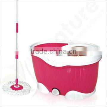 Magic mop, 360 degree spin with bucket and 2 heads,