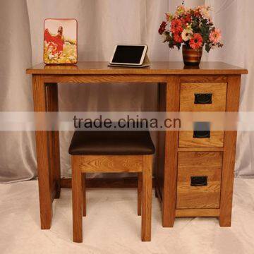 Modern Design Home Furniture Solid Wooden Study Desk, Pine Study Table Study Computer Table Desk Cabinet photo-3