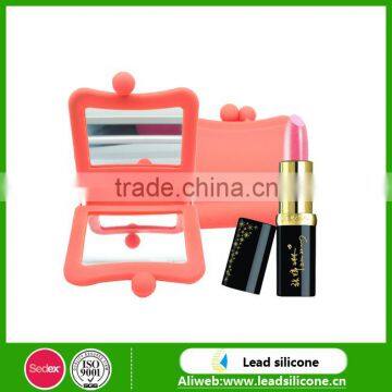 Candy Color Portable Silicone Cosmetic Mirror photo-2