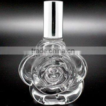 55ml glass perfume bottle 55ml flower shape perfume glass bottle