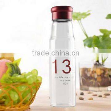 New product borosilicate glass water bottle with fruit infuser