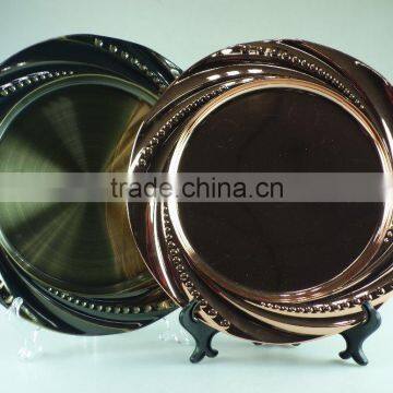 Royal Round Stainless Steel Wedding Plates With Multi Size and Clourful photo-4