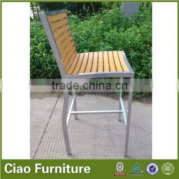 Polyester Wood Outdoor Pub Bar Chair High Chair photo-3