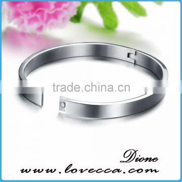 Wholesale New Style Woman Charm Bracelet Jewelry Silver Plated 316L Stainless Steel Gift Simple Design Bangles photo-4