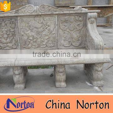 French style antique limestone garden stone bench NTMF-B127S