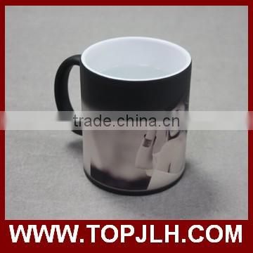 Popular design sublimation 11oz full color changing coffee cup