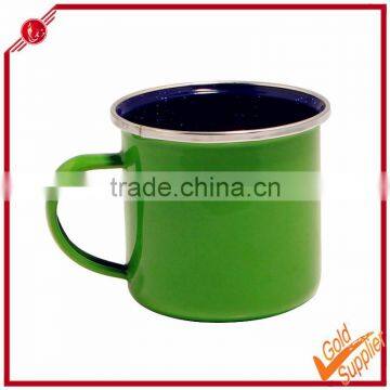 all size Traditional porcelain green enamel mug for drinkware