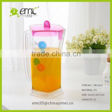 2L Hot and Cold Plastic Water/juice/tea Bottle With Color Lid photo-3