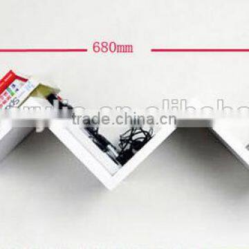 Clear Acrylic Hanging Wall Cube Shelves 30x30x20 Lucite Wall Mounted Book Shelf photo-3