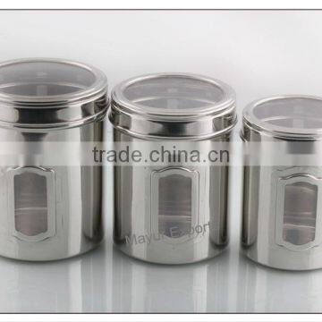 Stainless Steel Canister - Side and Top See