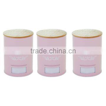 Set of 3 Vintage Tea Coffee Sugar Kitchen Storage Jar photo-5