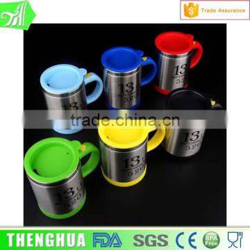 Electric Mug Coffee Cup With Lid Metal Water Bottle