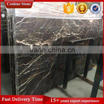 Cultured deep browns and white veins marble from China manufacturer