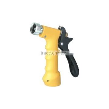 die-cast zinc body garden hose nozzle with plastic handle