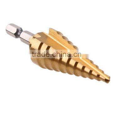 Metal Drilling Round Shank Straight Flute Hss Step Drill Bit Set photo-5