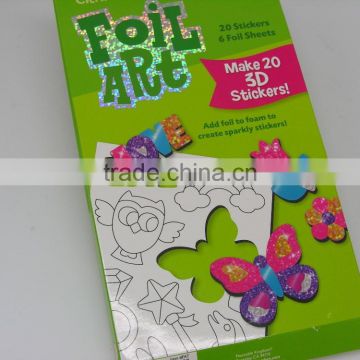 Diy sticker art, diy toy,3d sticker, Fun Foil Art, 3D Sticker Scratcherz, Rainbow Art,Sticker Scratcherz, foil sticker set