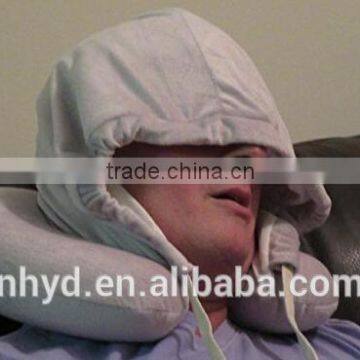 Japanese Best Selling Neck Support Comfort Rest Gray Hoodie Travel Neck Pillow photo-3