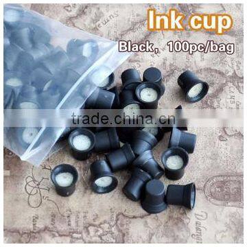 100pcs tattoo permanent makeup machine ink pigment cups Black