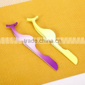 Gradient Ramp Rubber Plastic Material Multifunctional Eyelash Tweezer for Beauty Salon photo-4