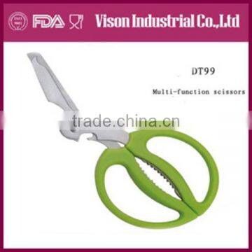 LFGB Standard Hot sell Plastic Multifunctional Kitchen scissor (DT99)