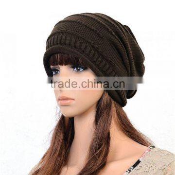 Cheap Knitting Wool Hip Hop Women Winter Knitted Beanie Hat photo-4