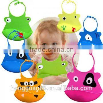 Manufacturer Waterproof food grade silicone baby bib flexible BPA free