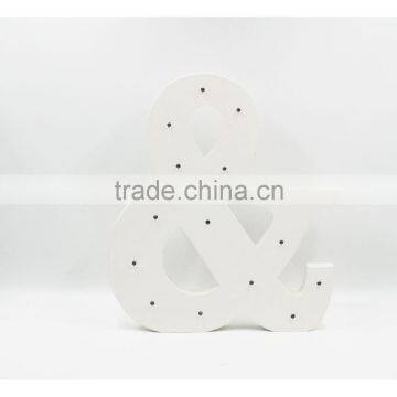 Lovely Painted Letters & Shape White Wooden LED Lighted Crafts photo-2
