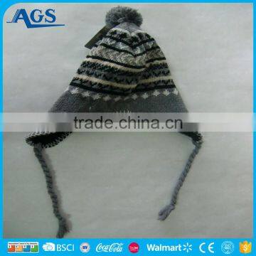 earflaps keep warm knitted beanie hat cap girls winter hat