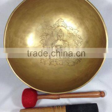 High Quality Pin Hand Carving Buddha Meditation Tibetan Singing Bowl photo-2