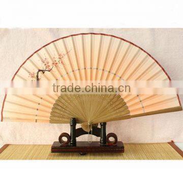 Folk Style Wedding Favor Custom Printed Logo Bamboo Folding Wedding Hand Fan photo-4