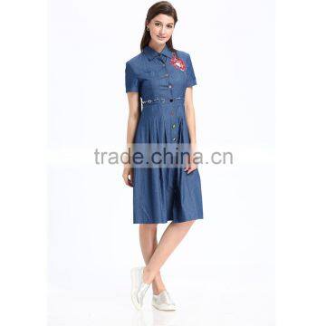 Domin Fashion Latest Formal Embroidery Jean Dress Patterns photo-4