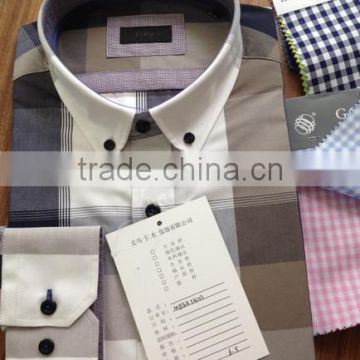 New designer check shirts Button Down Collar plaids/checks shirts for man