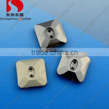 Square Shaped Crystal Rhinestone Fancy Glass Buttons