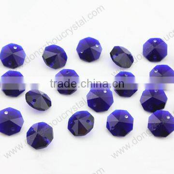 Faceted octagon crystal glass pendant for crystal curtain and crystal chandelier