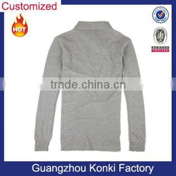 Long Sleeve Polo Shirt Chest Logo for Men Shirt Embroidery Design photo-2