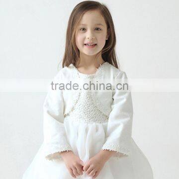 Bolero Jacket for Little Girl Baby Lace Flower Sweet Wedding Dress Tops photo-5