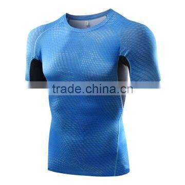New Style Compression Athletic Seamless Gym Top Training Sport Shirt for Men photo-4