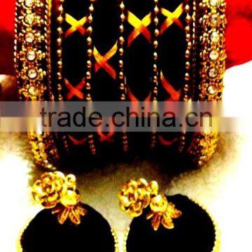 Girls Fashion Bangle Sets, Indian Churi Bracelet,Thread Bangle Sets for Children photo-5