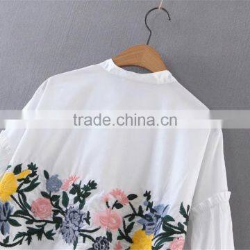 Maxnegio Embroidery Blouse Women Clothing Summer 2017 photo-5