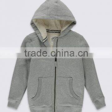 Winter Warm Thick Kids Coat Velour Inside Cotton Rich Hoodie Sweatshirt With Hooded(5-14 Years) photo-3
