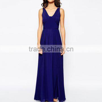 MGOO Hot Selling OEM/ODM Custom Logo Blue Maxi Dress Elegant Evening Vestidos Women Chiffon Clothing #25206029 photo-6