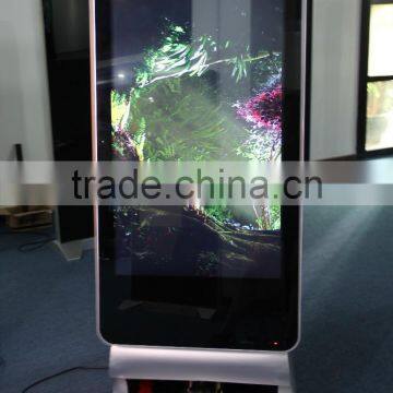 floor standing 47inch LCD video advertising with shoe polisher