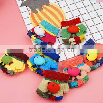 TC13022 100% Acrylic Funny Half Fingers Baby Winter Gloves Wholesale photo-6