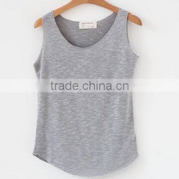 JiangXi tank top manufacturer plain bamboo cotton women gym white tank top