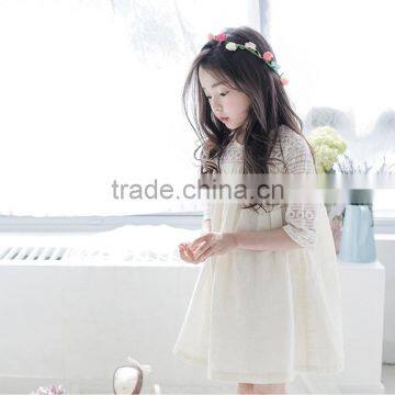 S17585A Girls Dresses Long Sleeve 2017 Summer Lace Kids Dress photo-4